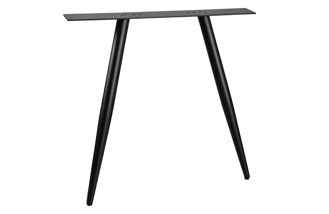 WOOOD Tablo 2-positions konisk bordben til spisebord matsort metal