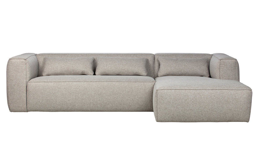 Produktbillede af WOOOD EXCLUSIVE Bean hjørnesofa højre inkl. puder lysegrå stof i premium kvalitet