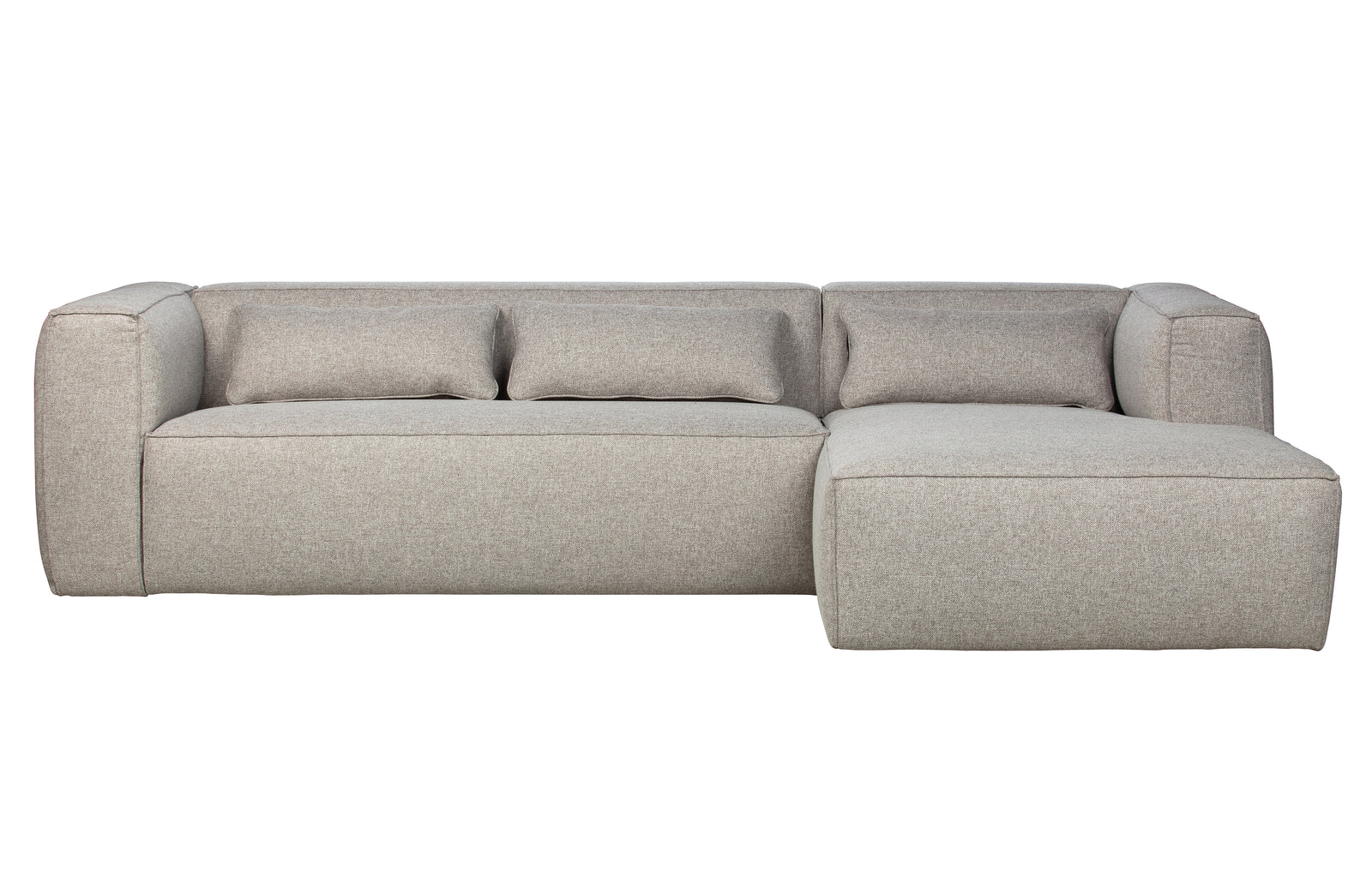 Produktbillede af WOOOD EXCLUSIVE Bean hjørnesofa højre inkl. puder lysegrå stof i premium kvalitet