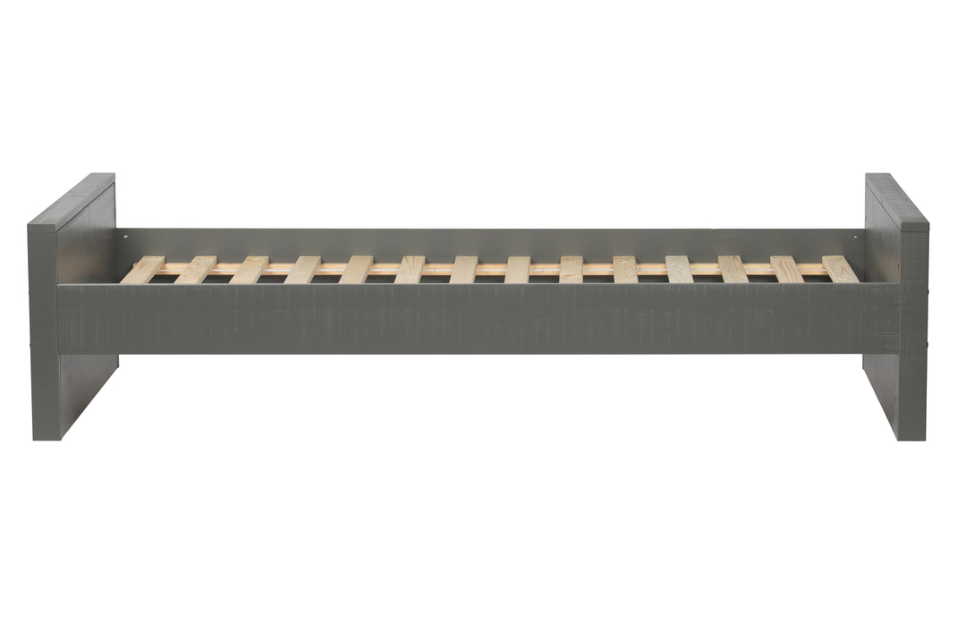 WOOOD Morris sengeramme ekskl. lamelbund madras og skuffe grå fyrretræ 90x200