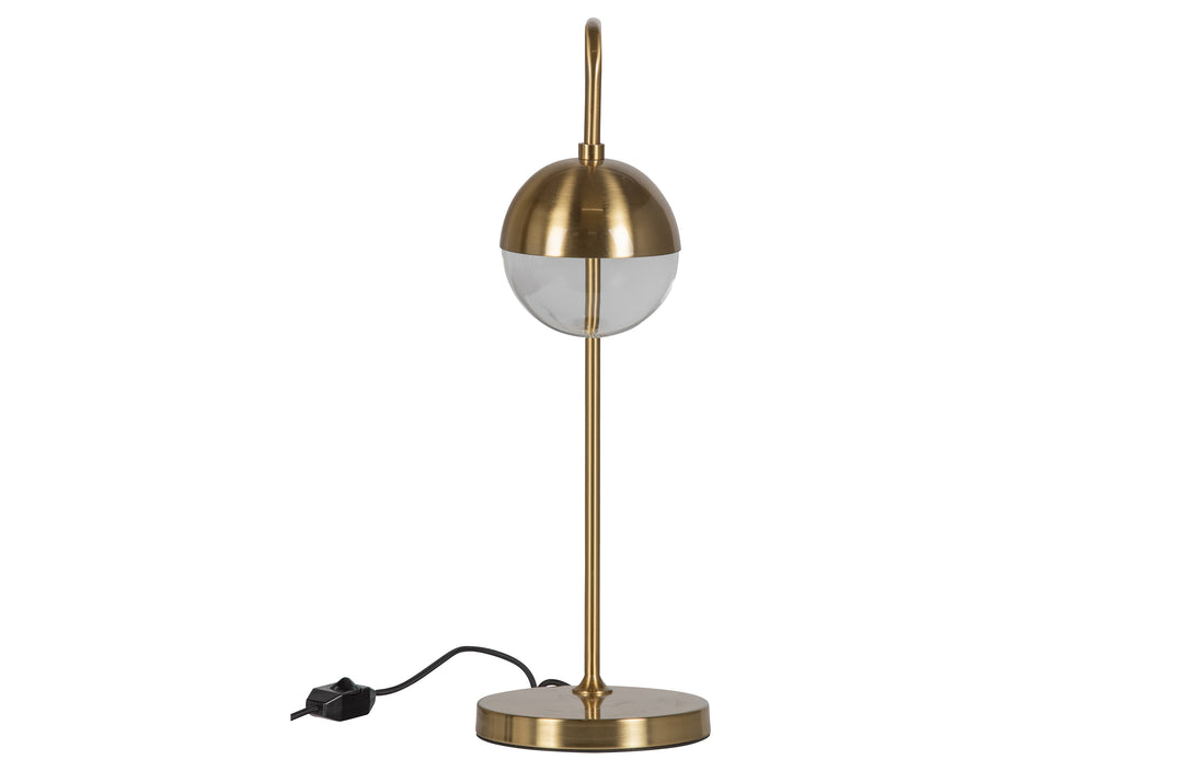 WOOOD Globular bordlampe glas og antik messing metal