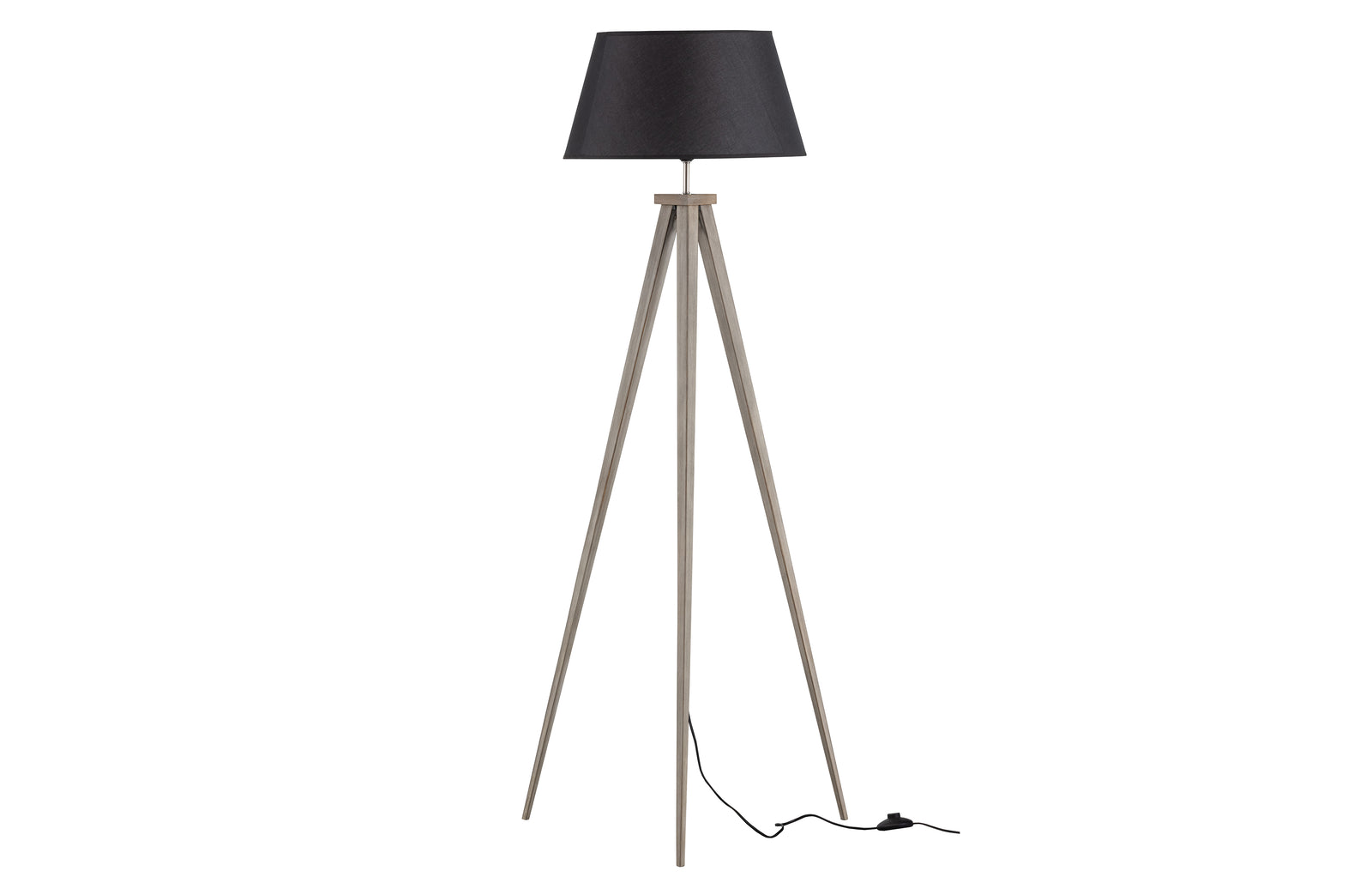 Produktbillede af WOOOD EXCLUSIVE Omar gulvlampe stof og sort bambus i premium kvalitet