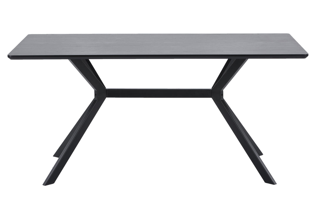 WOOOD EXCLUSIVE Bruno spisebord rektangulært sort MDF og stål 160x90