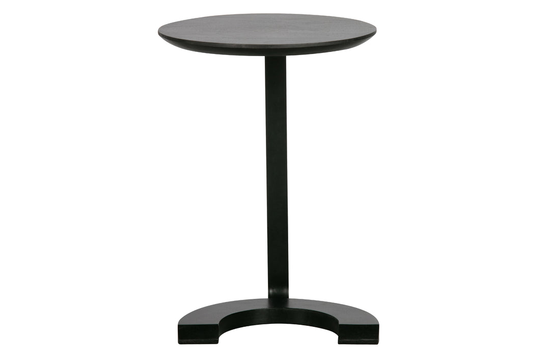 WOOOD EXCLUSIVE Floor sidebord rund sort mangotræ og metal Ø39