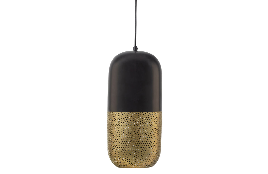 WOOOD EXCLUSIVE Tirsa loftlampe rund messing og sort metal H:46