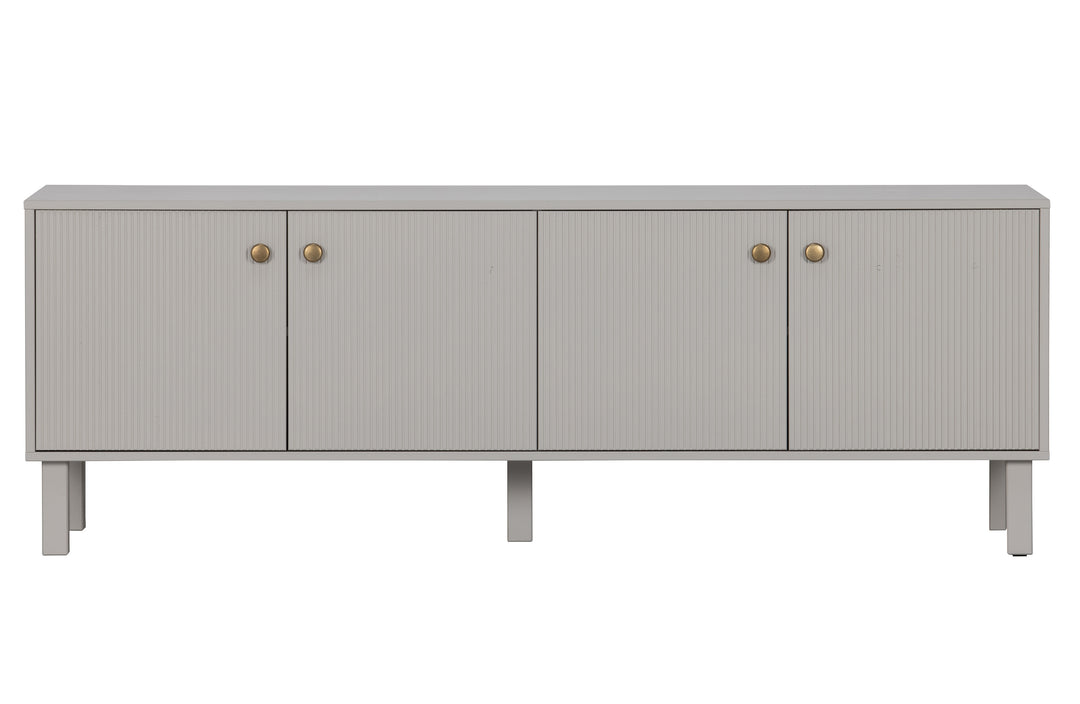 WOOOD Madu TV-bord m. 4 låger og 2 hylder skygrå fyrretræ og metal 160x46