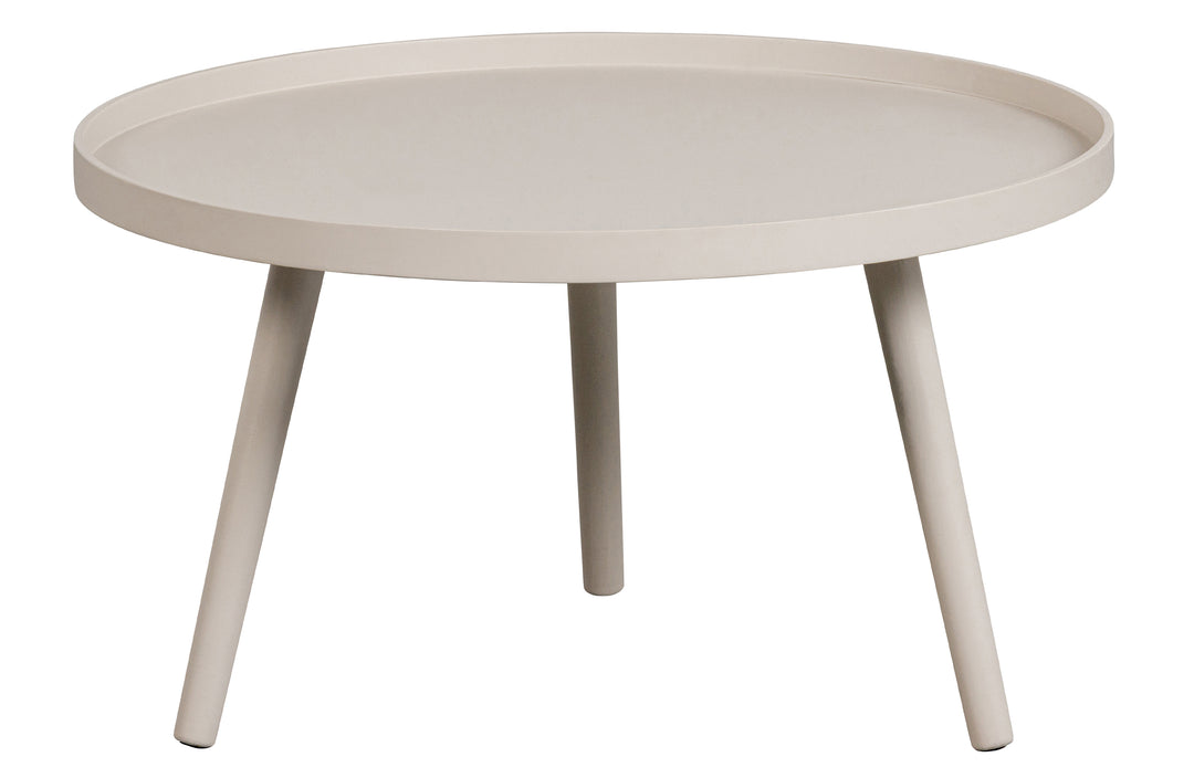 WOOOD Mesa sidebord L rund beige MDF og fyrretræ Ø60