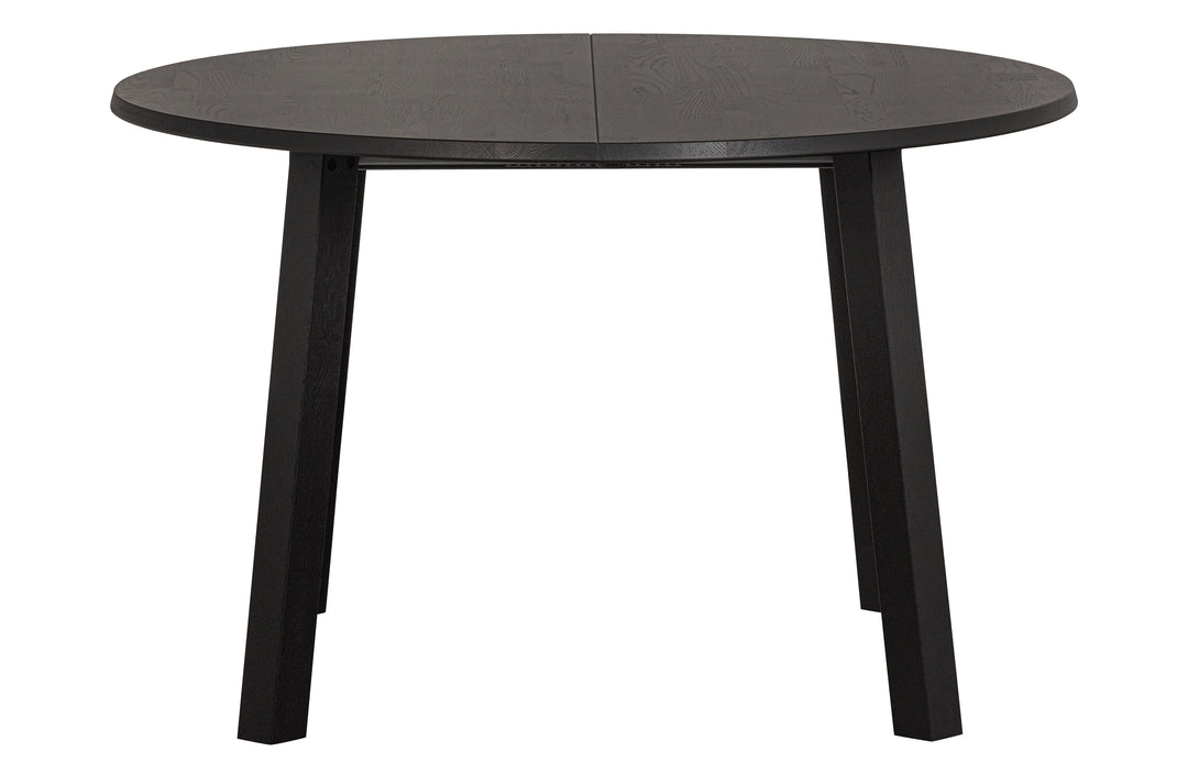 WOOOD EXCLUSIVE Lange Jan spisebord m. 2 tillægsplader sort blacknight egetræ Ø120