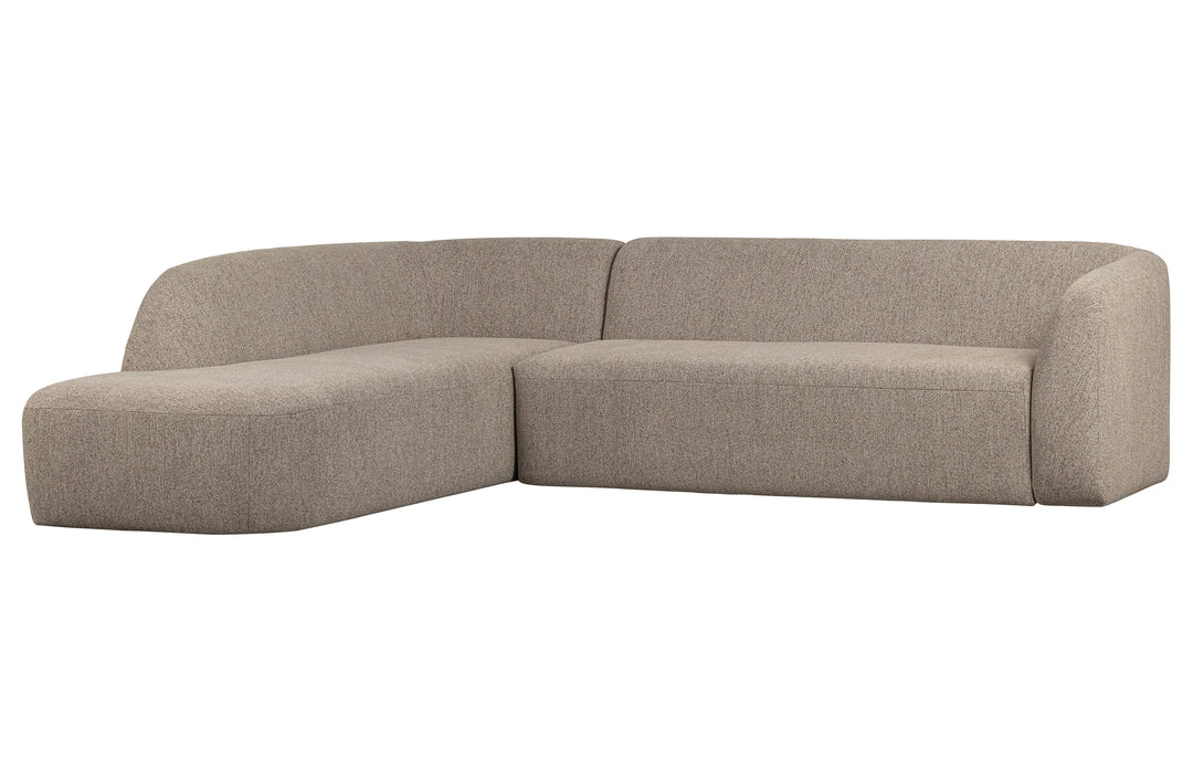 WOOOD Sloping hjørnesofa venstre natur melange chenille polyester