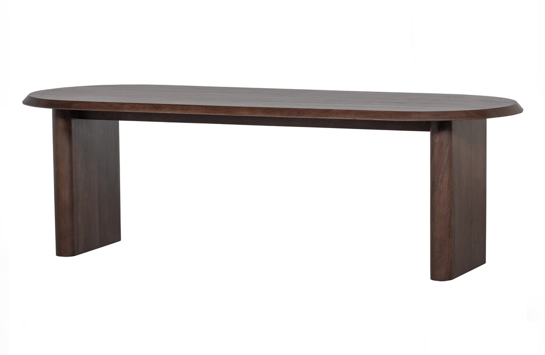 VTWONEN Ellips spisebord oval brun valnøddefarvet mangotræ 240x90