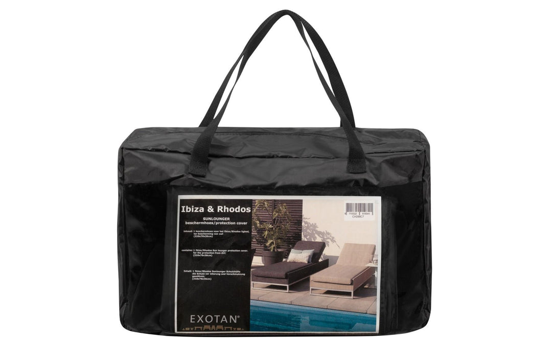 EXOTAN Rhodos beskyttelsesovertræk til liggestol sort