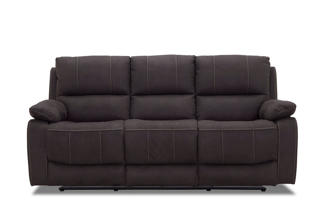 HAGA Texas 3 pers. recliner sofa gråbrunt stof