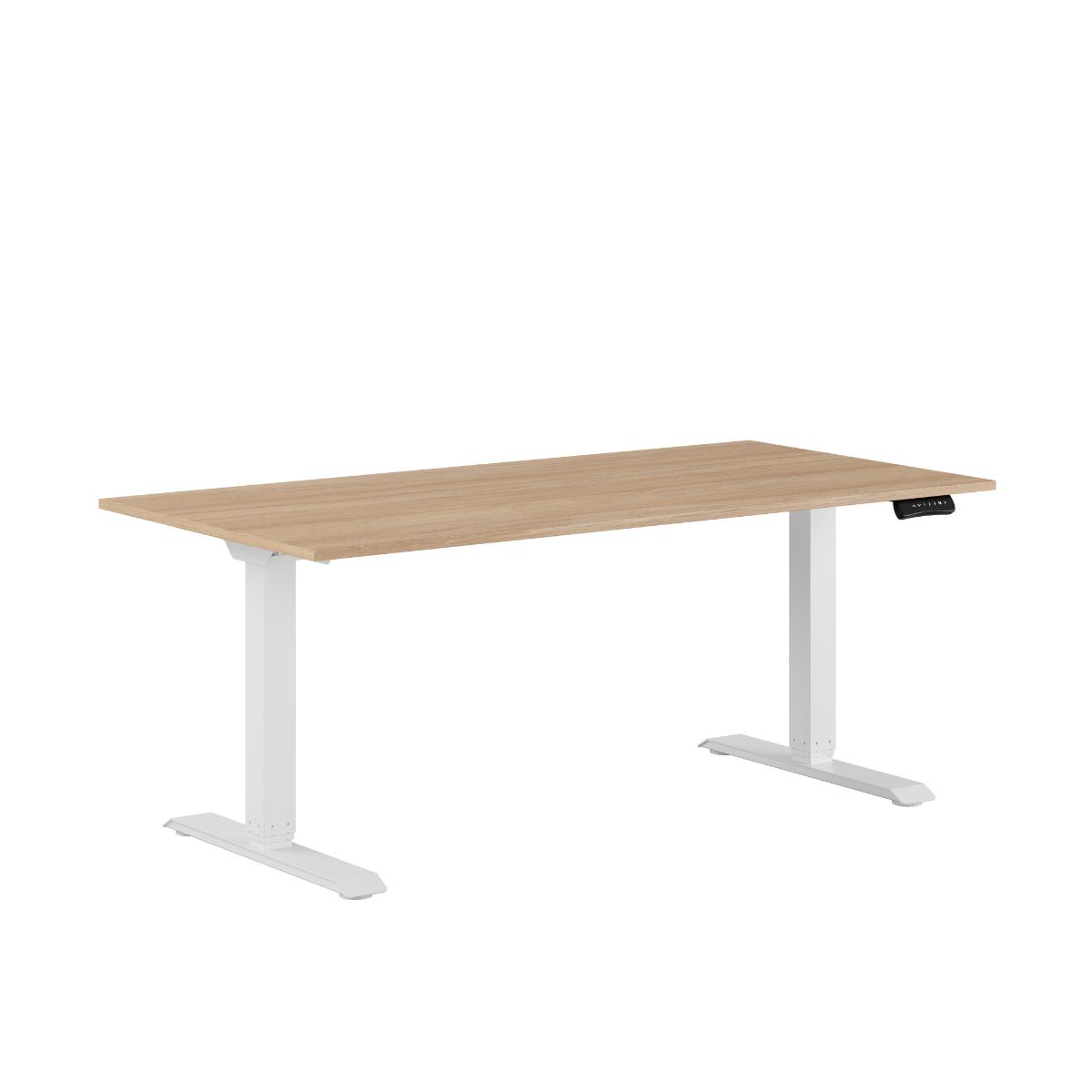 Produktbillede af Premium Hæve/Sænkebord m/2 motorer 160x80cm Urban-hvid på tilbud