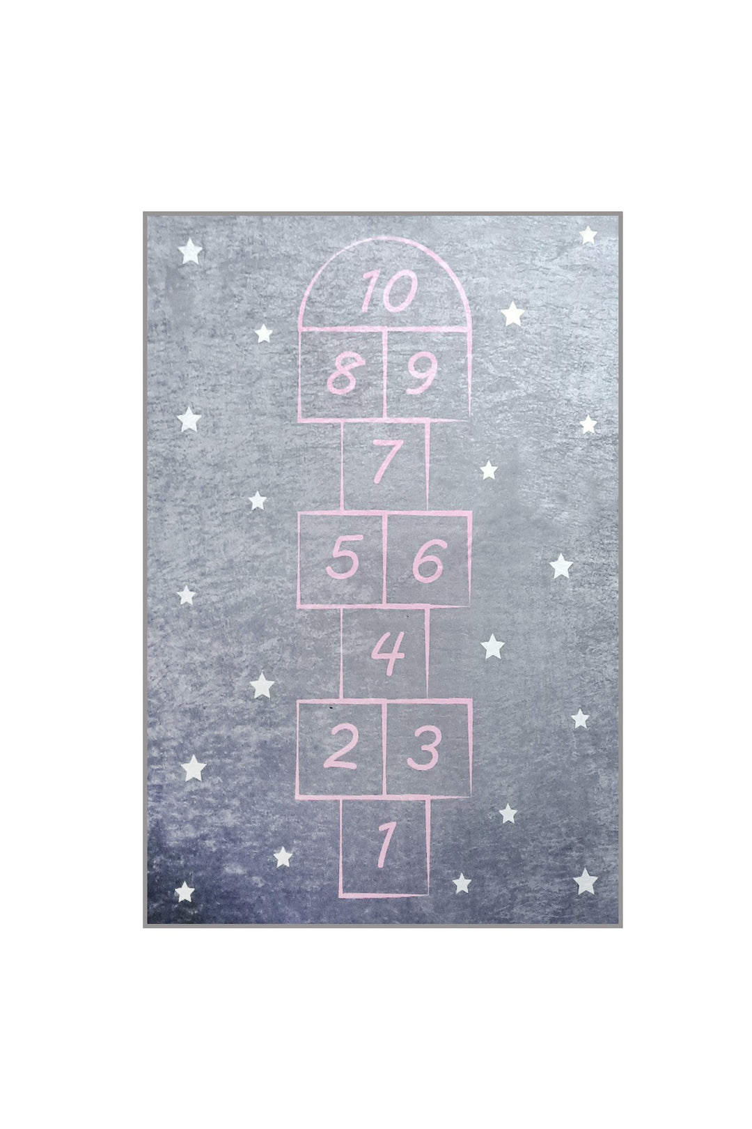 TEPPI Hopscotch gulvtæppe til børn rektangulær multifarvet polyester 100x160
