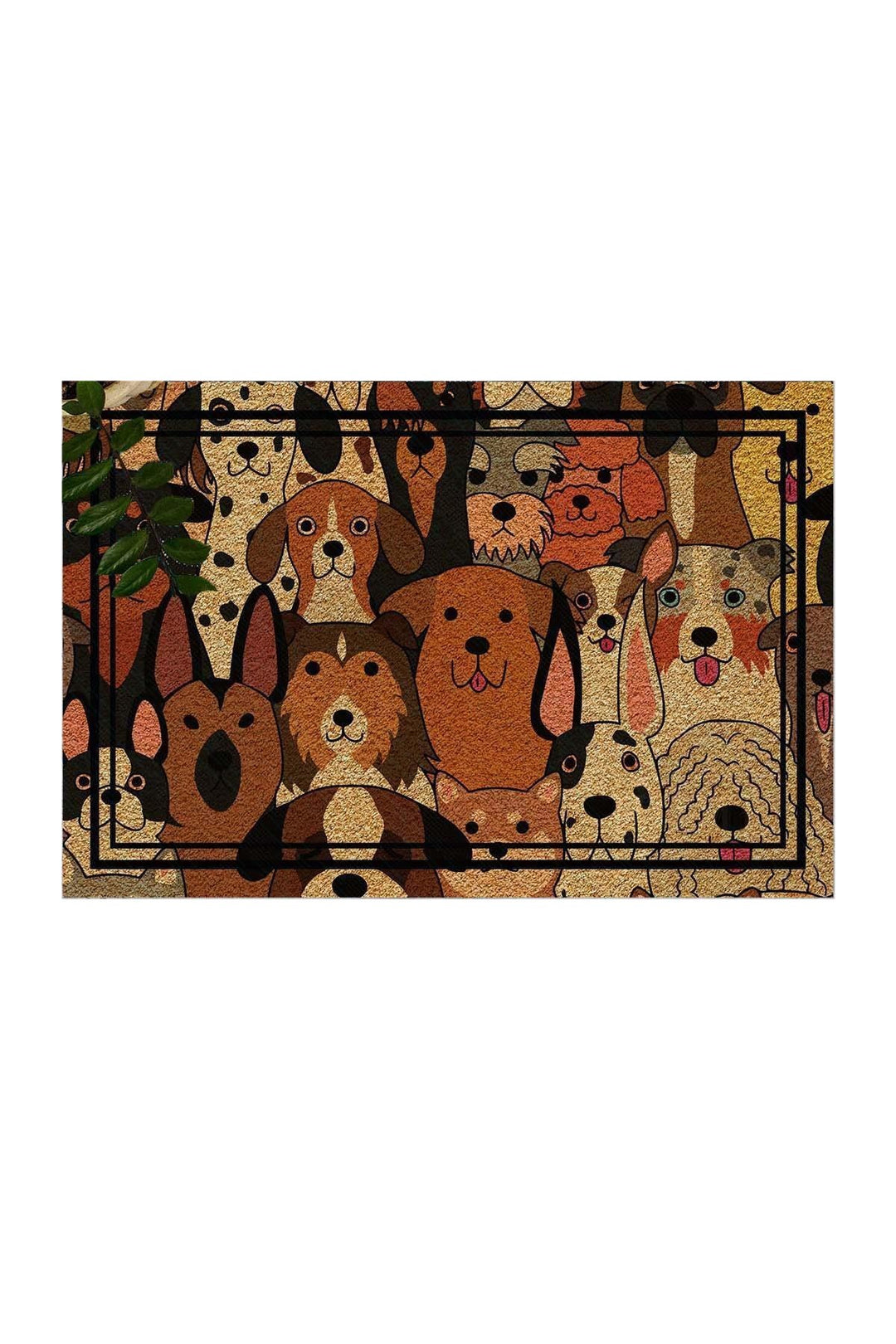 TEPPI Cane dørmåtte m. mønster rektangulær multifarvet PVC 60x40