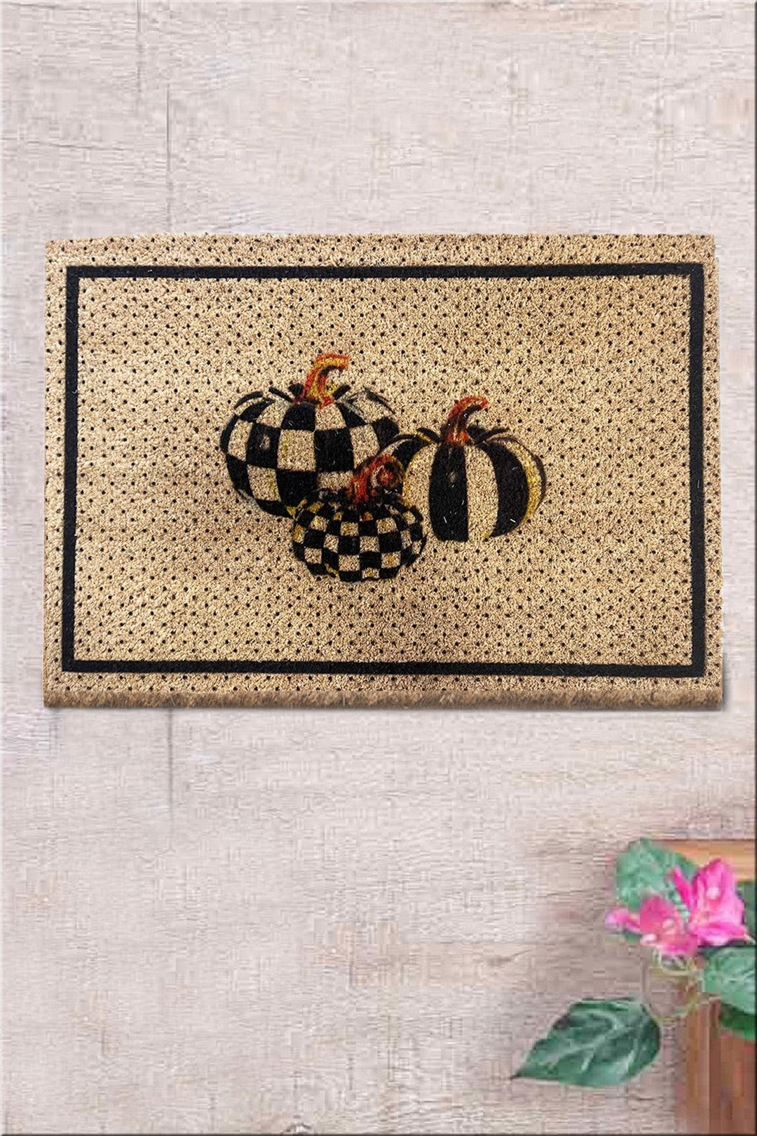 TEPPI Coco Poen dørmåtte m. mønster rektangulær multifarvet coir 60x40