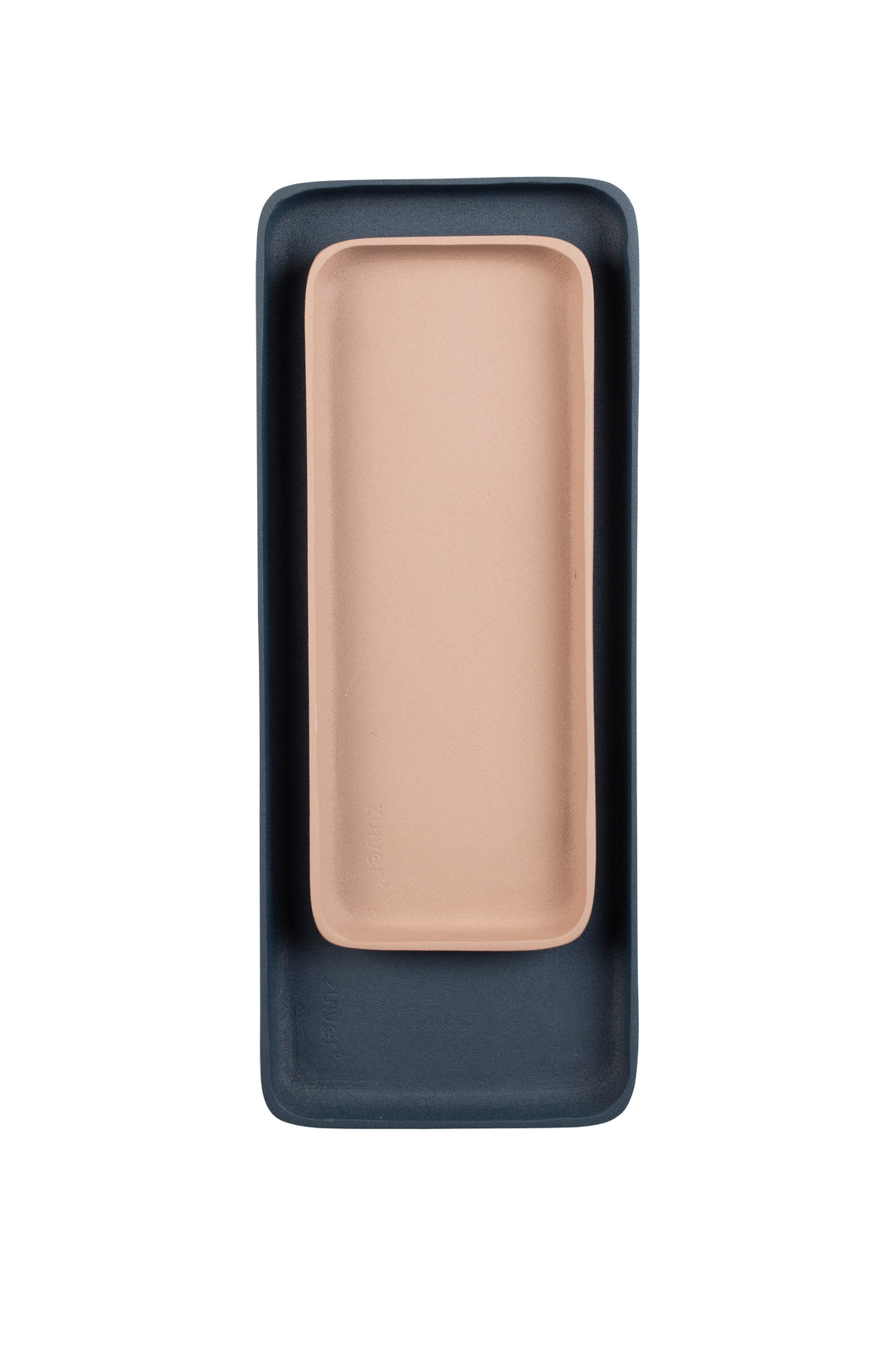 ZUIVER Rebel bakke rektangulær lyserød og blå aluminium sæt med 2