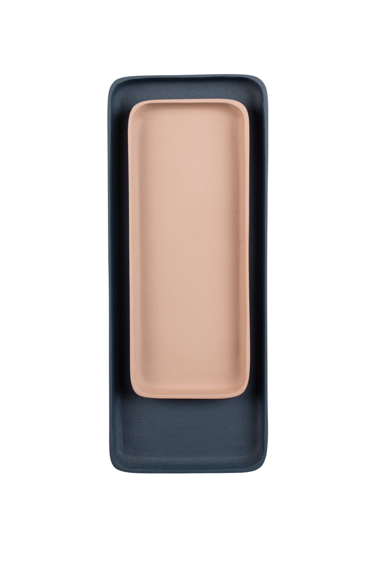 Produktbillede af ZUIVER Rebel bakke rektangulær lyserød og blå aluminium sæt med 2 i premium kvalitet