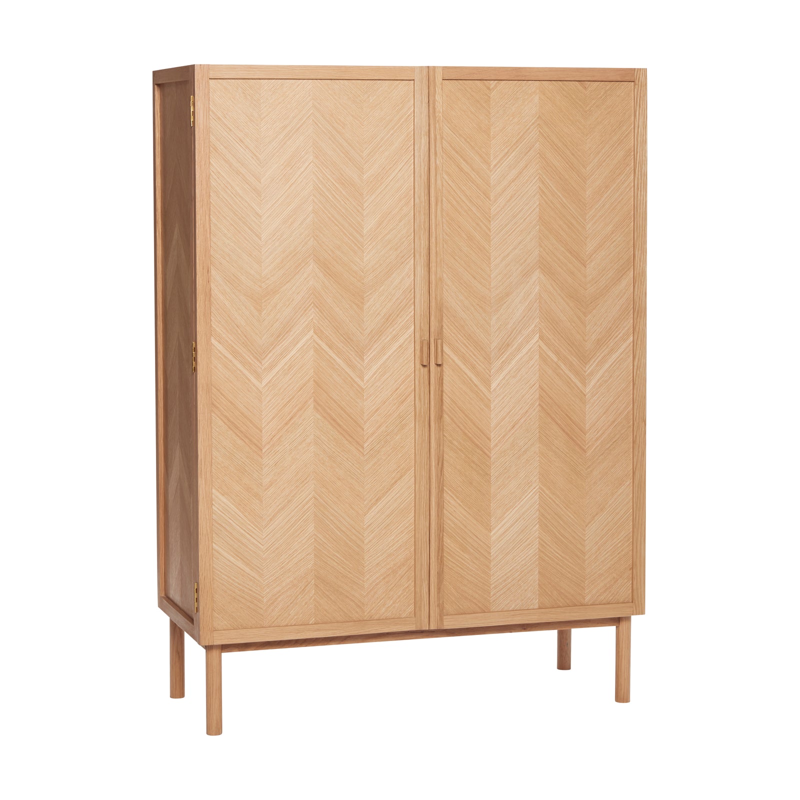Produktbillede af HÃBSCH HERRINGBONE SKAB/EGTRÆ/SILDEBEN NATUR 140 i premium kvalitet