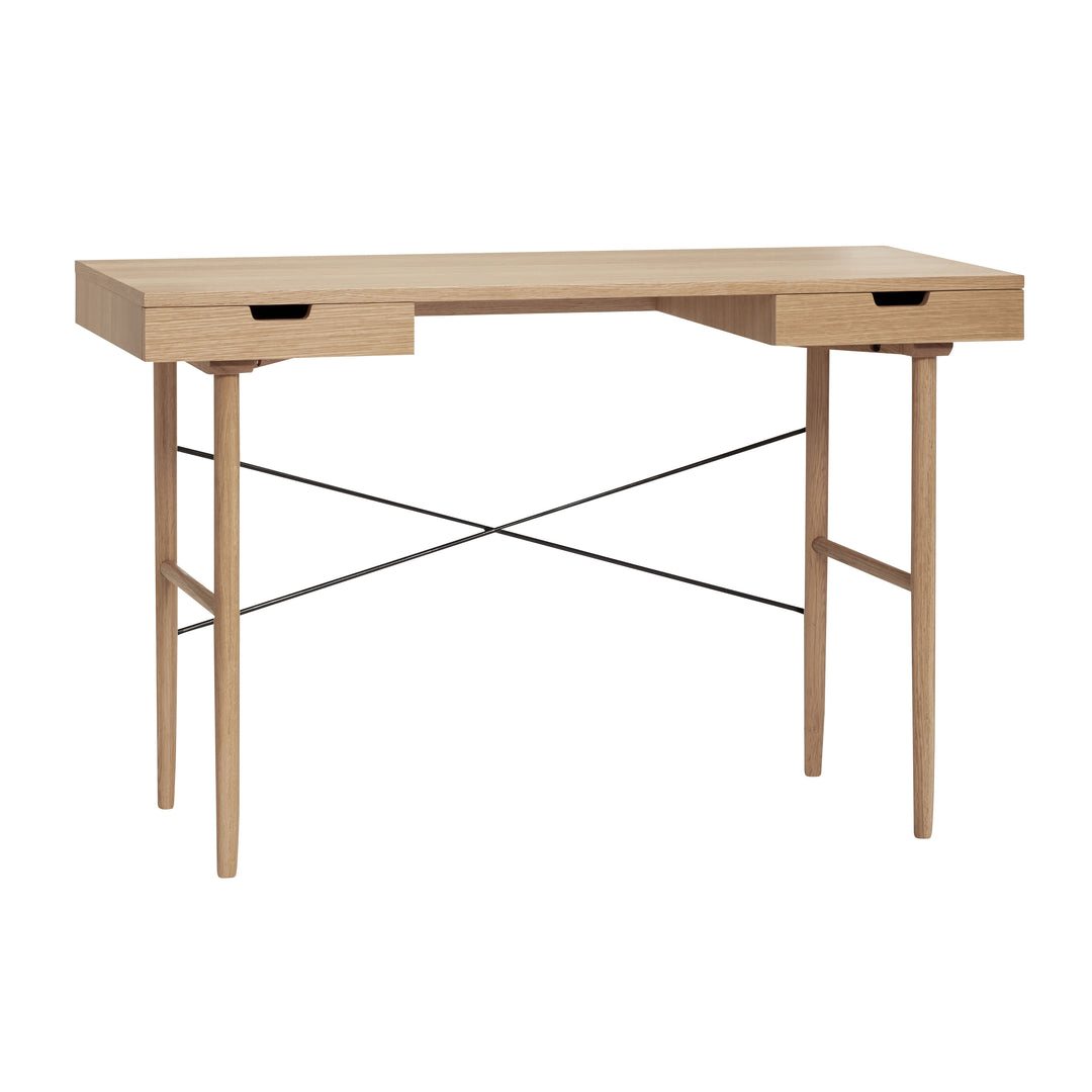 Produktbillede af HÃBSCH STUDIO SKRIVEBORD M/2 SKUFFER NATUR 120 i premium kvalitet