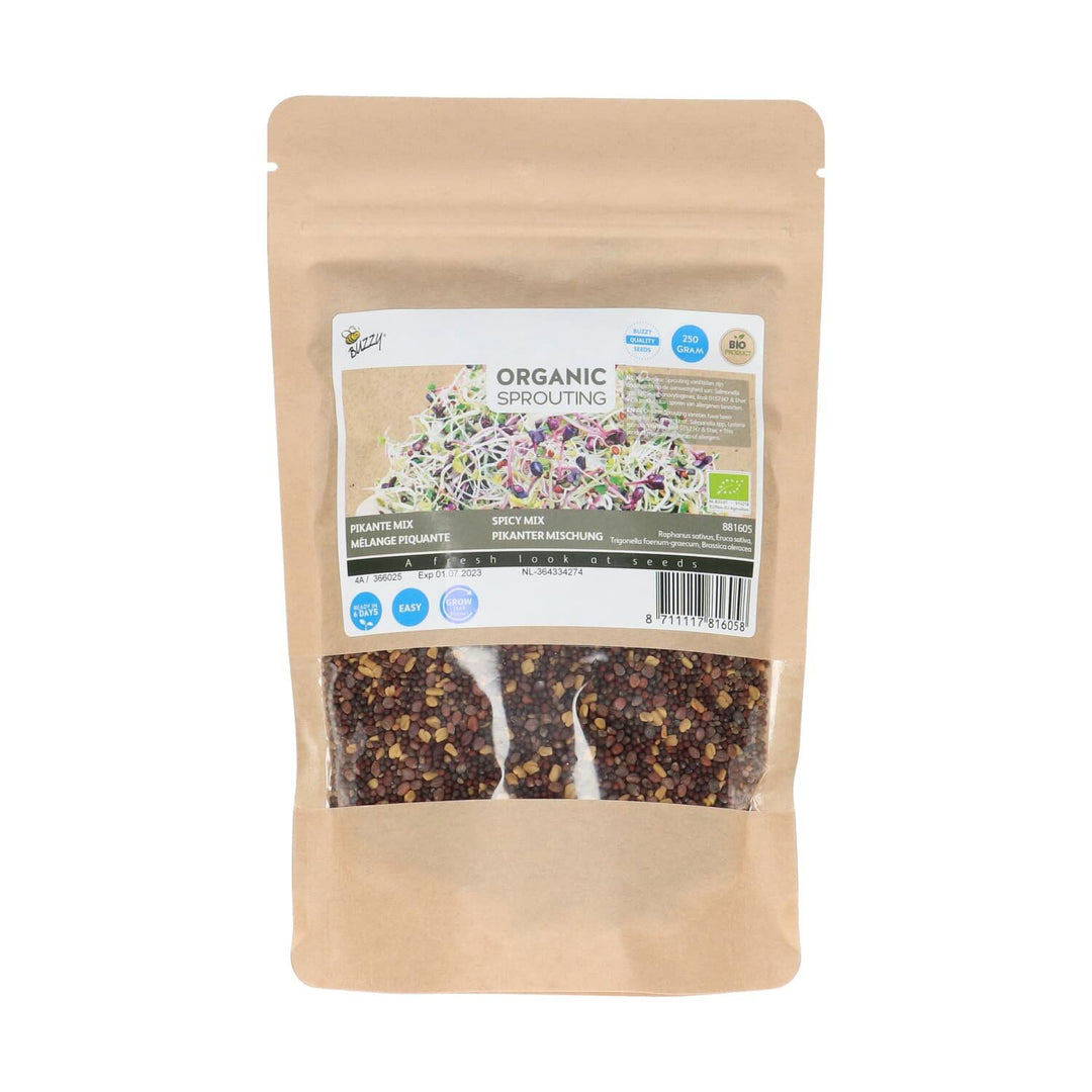 Produktbillede af Økologisk spicy salatmix spirer frø 250 g på tilbud i høj kvalitet