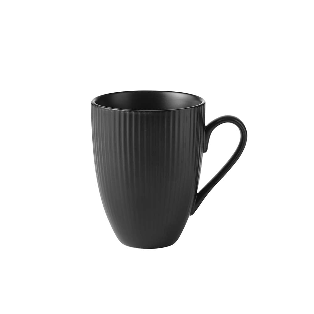 Produktbillede af Aida Groovy krus stentøj sort 30 cl i premium kvalitet