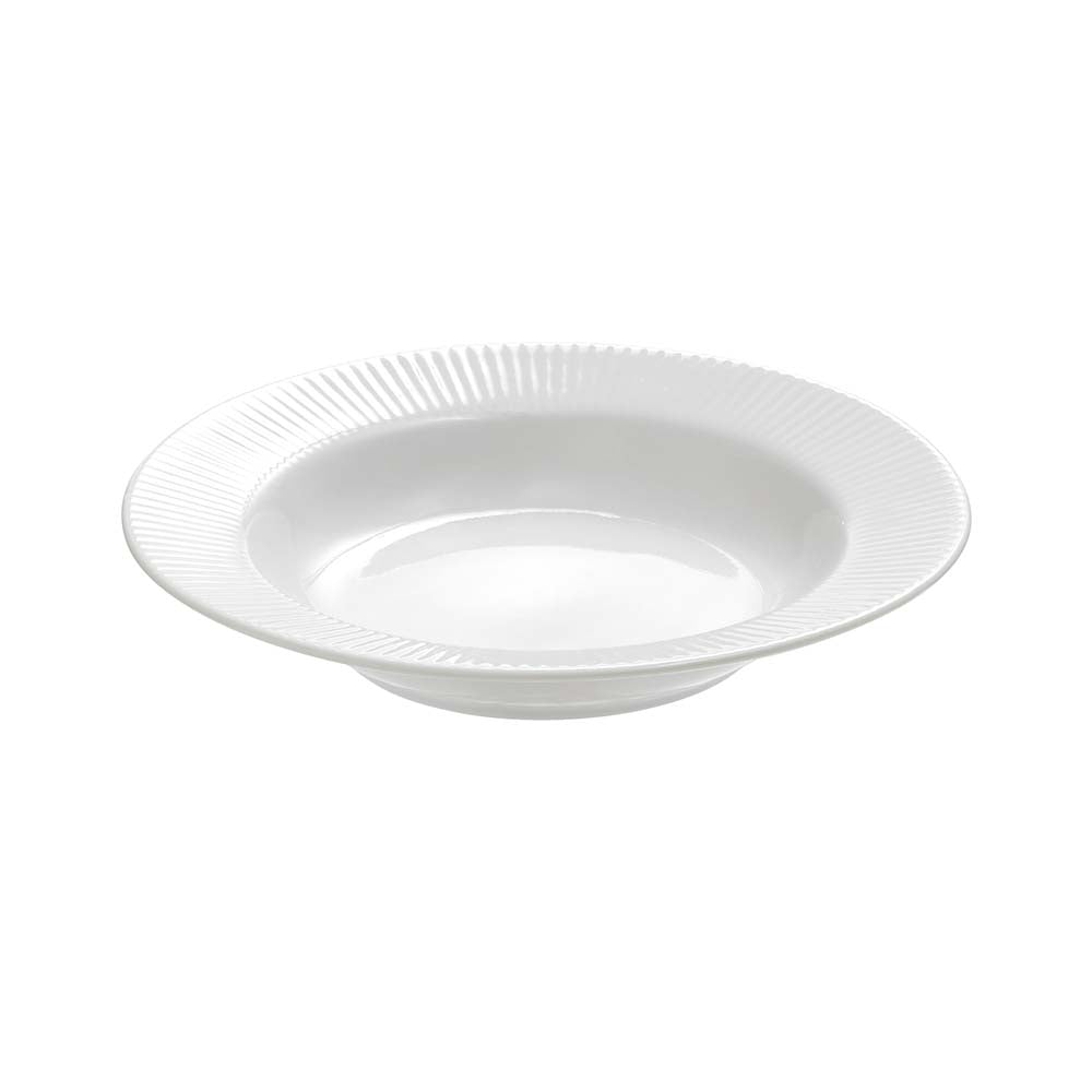 Produktbillede af Aida Groovy Porcelæn Suppe tallerken 22 cm hvid i premium kvalitet