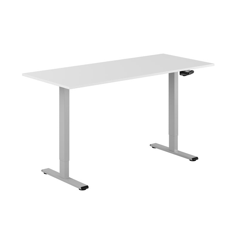 Produktbillede af ECO Hæve/Sænkebord manuelt 160x70cm Hvid-grå på tilbud