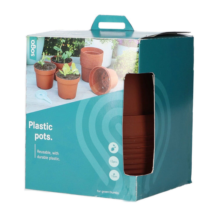 Produktbillede af Plantepotte i plast Ø13 cm 12 stk på tilbud i høj kvalitet