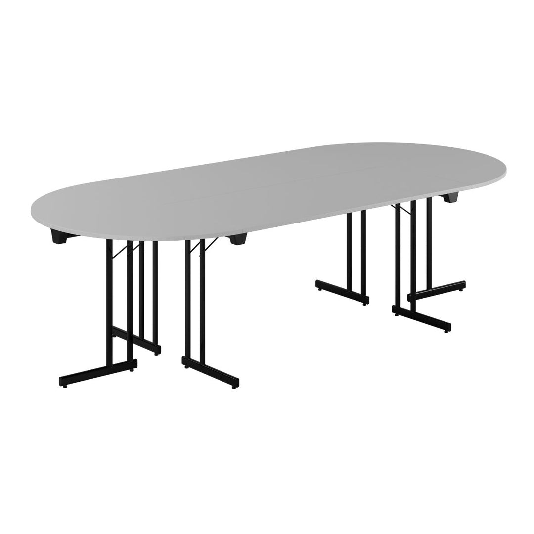 Produktbillede af Konferencebord 260x120cm Sammenklappeligt bord Grå-sort på tilbud
