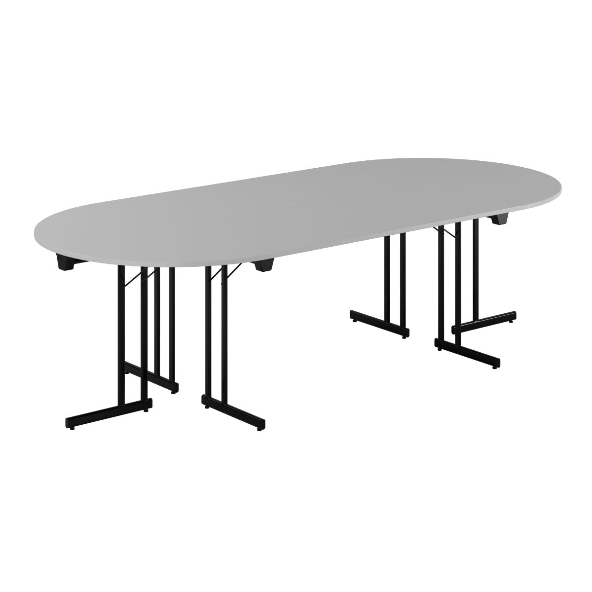 Produktbillede af Konferencebord 260x120cm Sammenklappeligt bord Grå-sort på tilbud