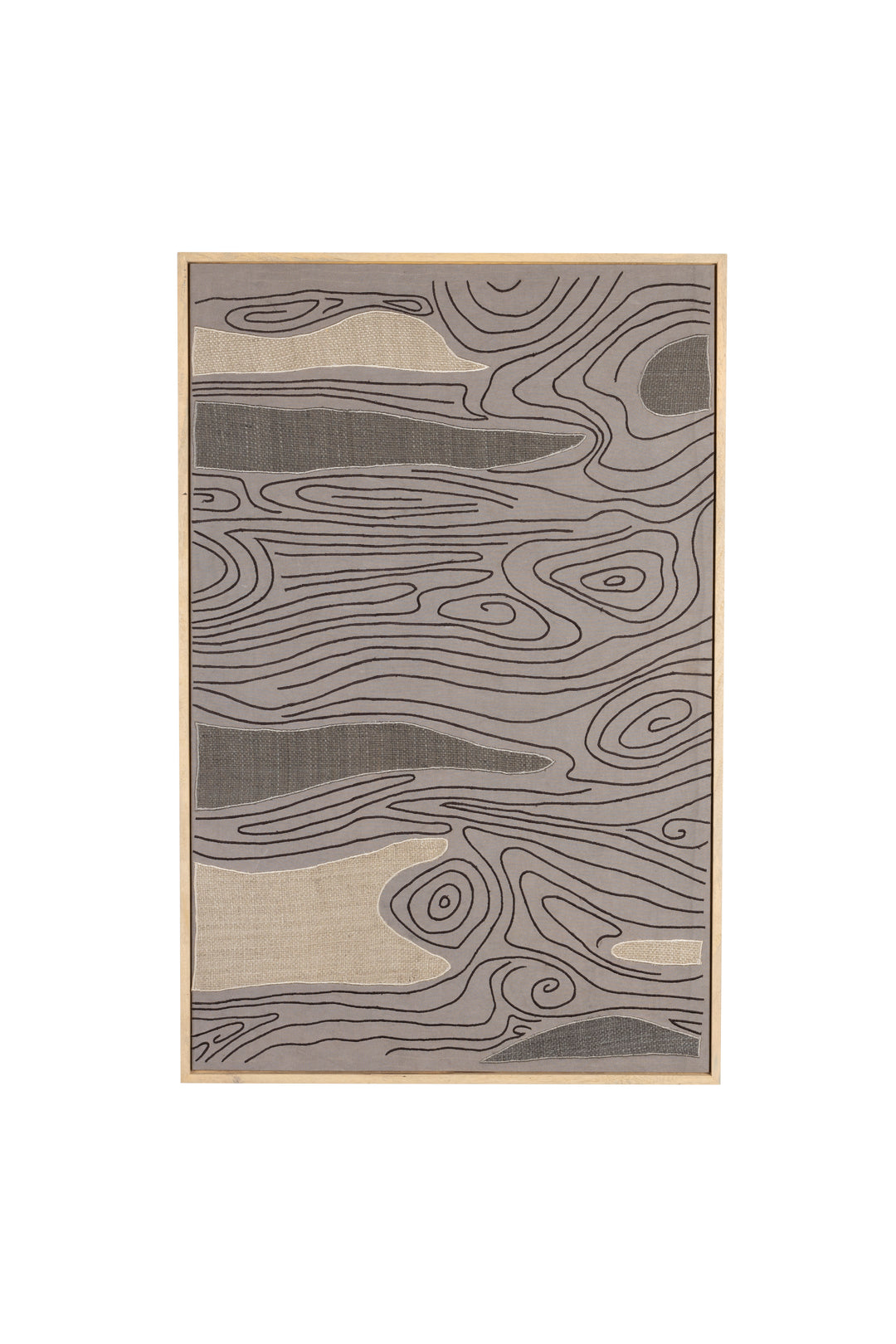 Produktbillede af ZUIVER Shallow vægdekoration rektangulær multifarvet stof og mangotræ 104x68 i premium kvalitet