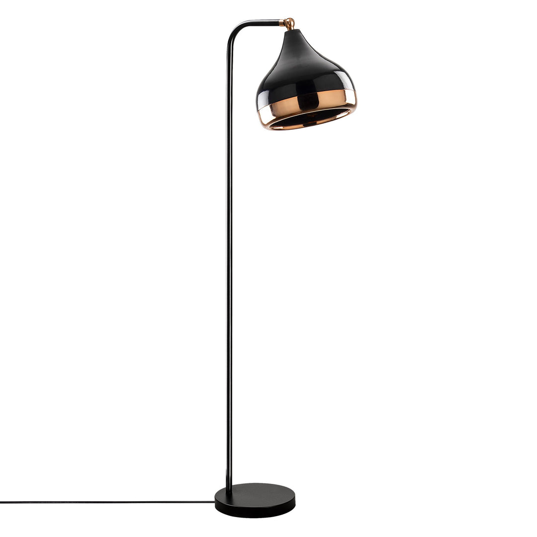 Produktbillede af LUMI Lannion gulvlampe kobberfarvet og sort metal i premium kvalitet