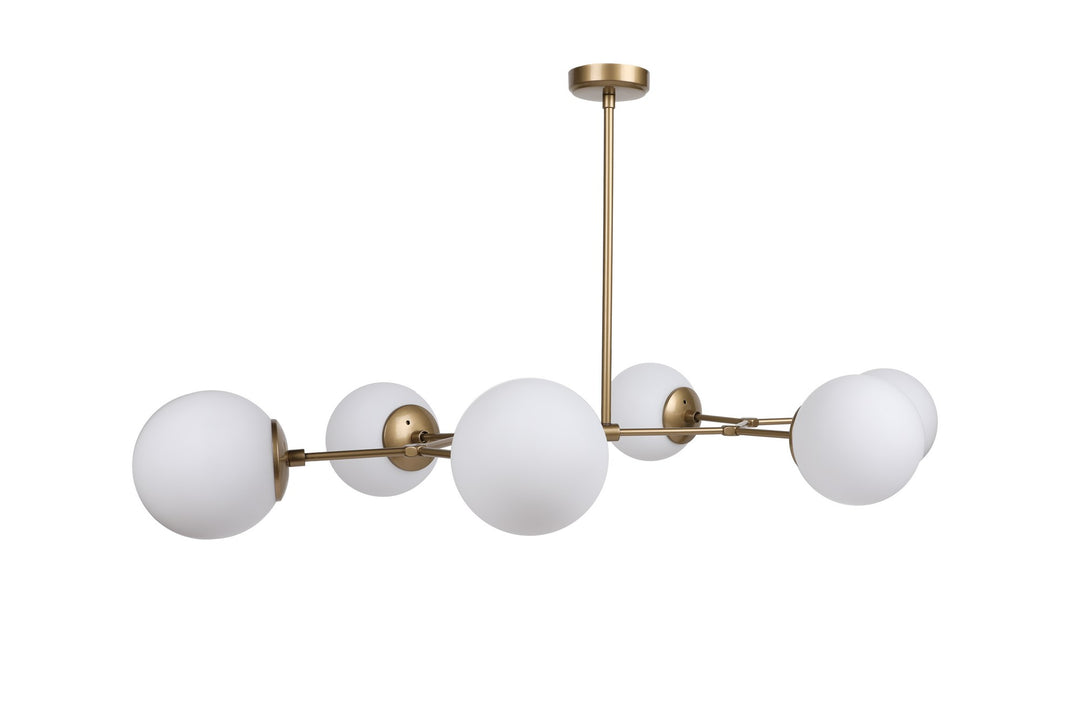 LUMI Zenara loftlampe hvid glas og guld metal