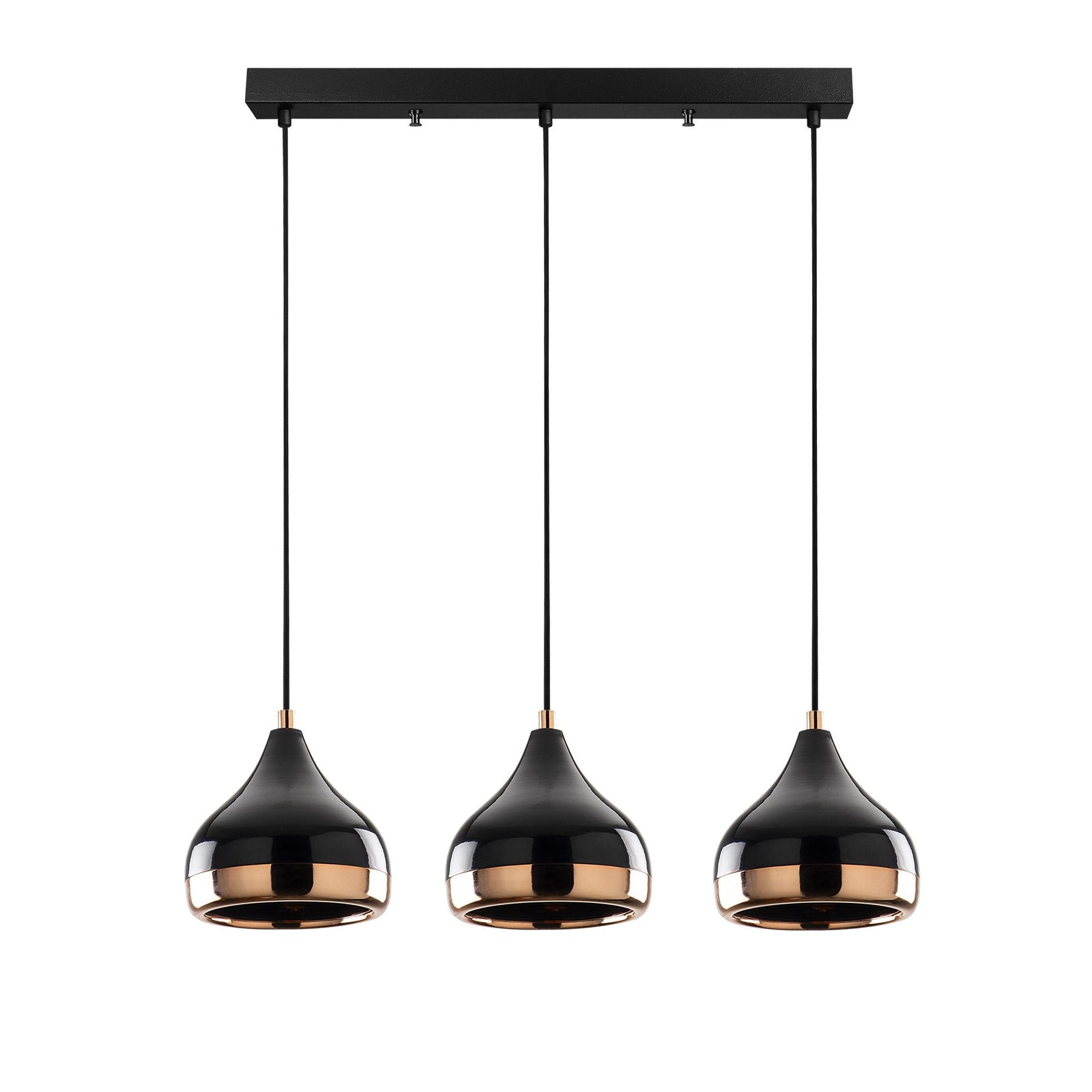 Produktbillede af LUMI Celestri loftlampe kobber og sort metal i premium kvalitet