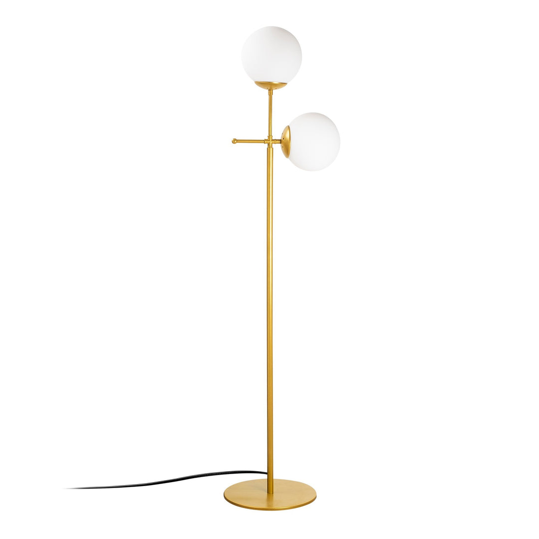 Produktbillede af LUMI Seraphix gulvlampe glas og guld metal i premium kvalitet