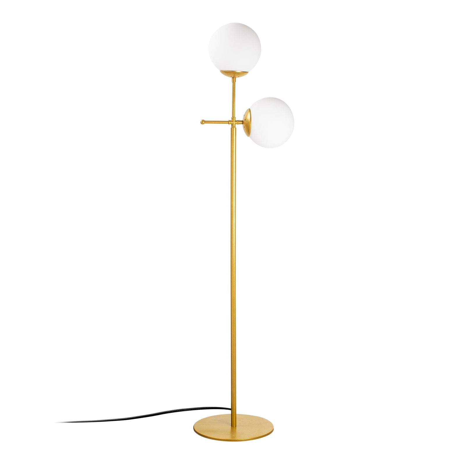 Produktbillede af LUMI Seraphix gulvlampe glas og guld metal i premium kvalitet