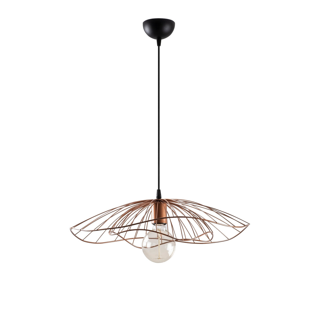 LUMI Tel loftlampe m. justerbar højde kobber metal