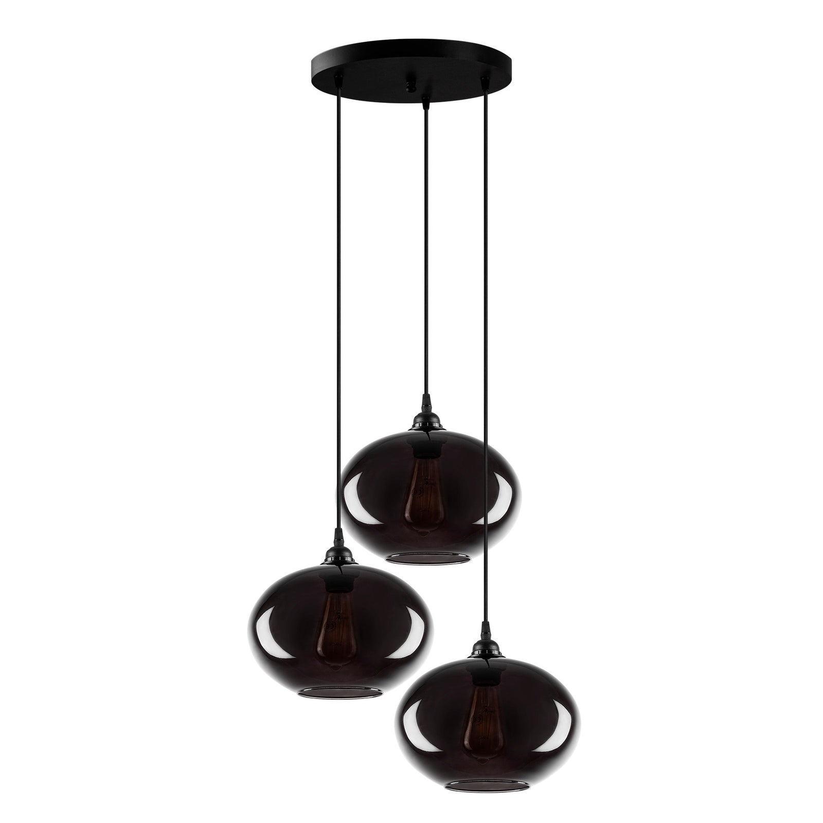 Produktbillede af LUMI Mystrion loftlampe røgfarvet glas og metal i premium kvalitet