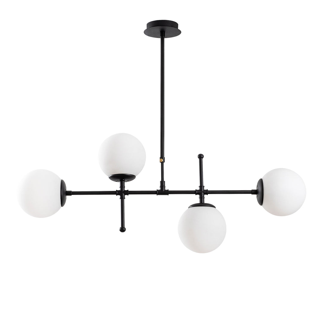 LUMI Isernia loftlampe glas og sort metal