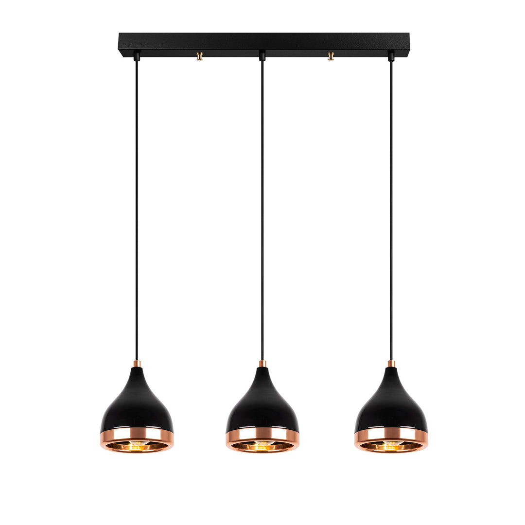 LUMI loftlampe kobberfarvet og sort metal