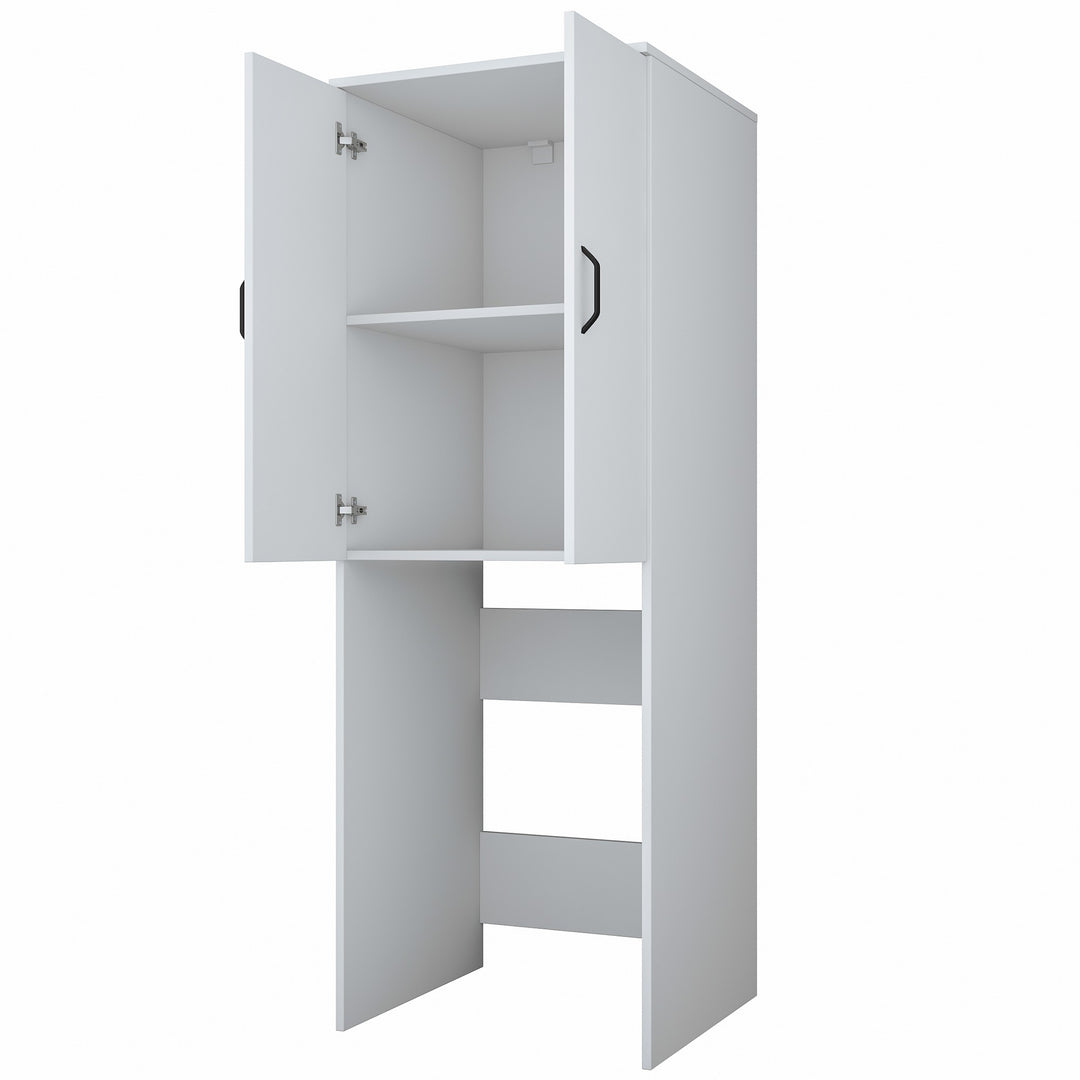 NORDVÄRK KD110 3192 vaskemaskineskab m. 2 låger og 1 hylde hvid melamin 65x62,5