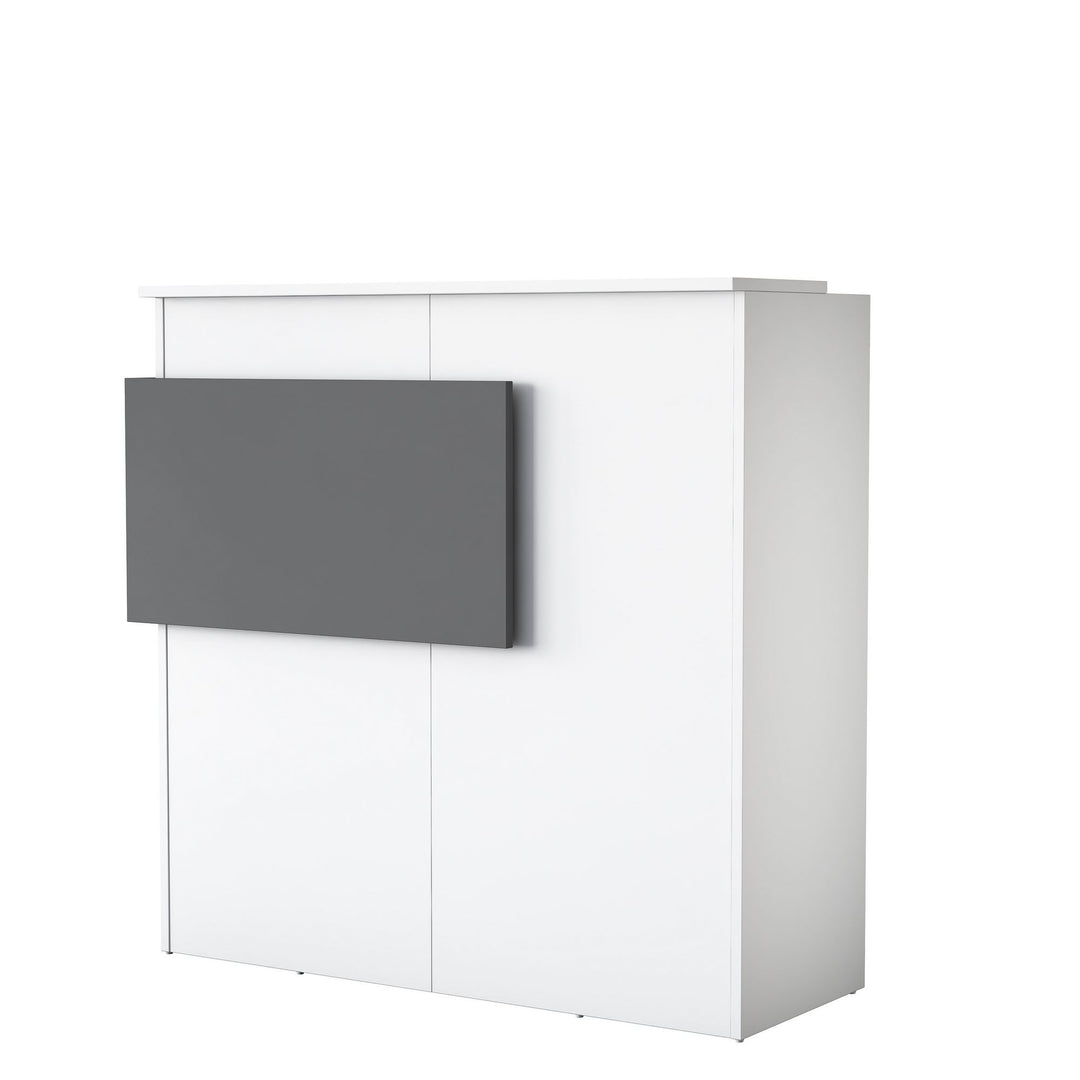 NORDVÄRK MA102 2929 receptionsbord m. 2 skuffer hvid og antracit melamin 110x40