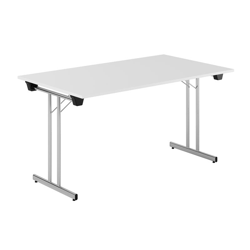 Produktbillede af Dinner Style 140x80cm Sammenklappeligt bord Hvid-krom på tilbud