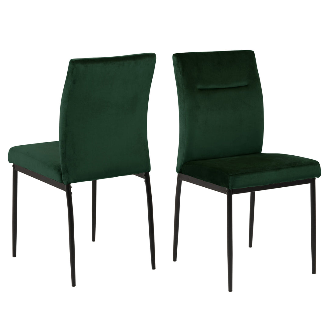 ACT NORDIC Demi spisebordsstol mørkegrøn polyester og sort metal