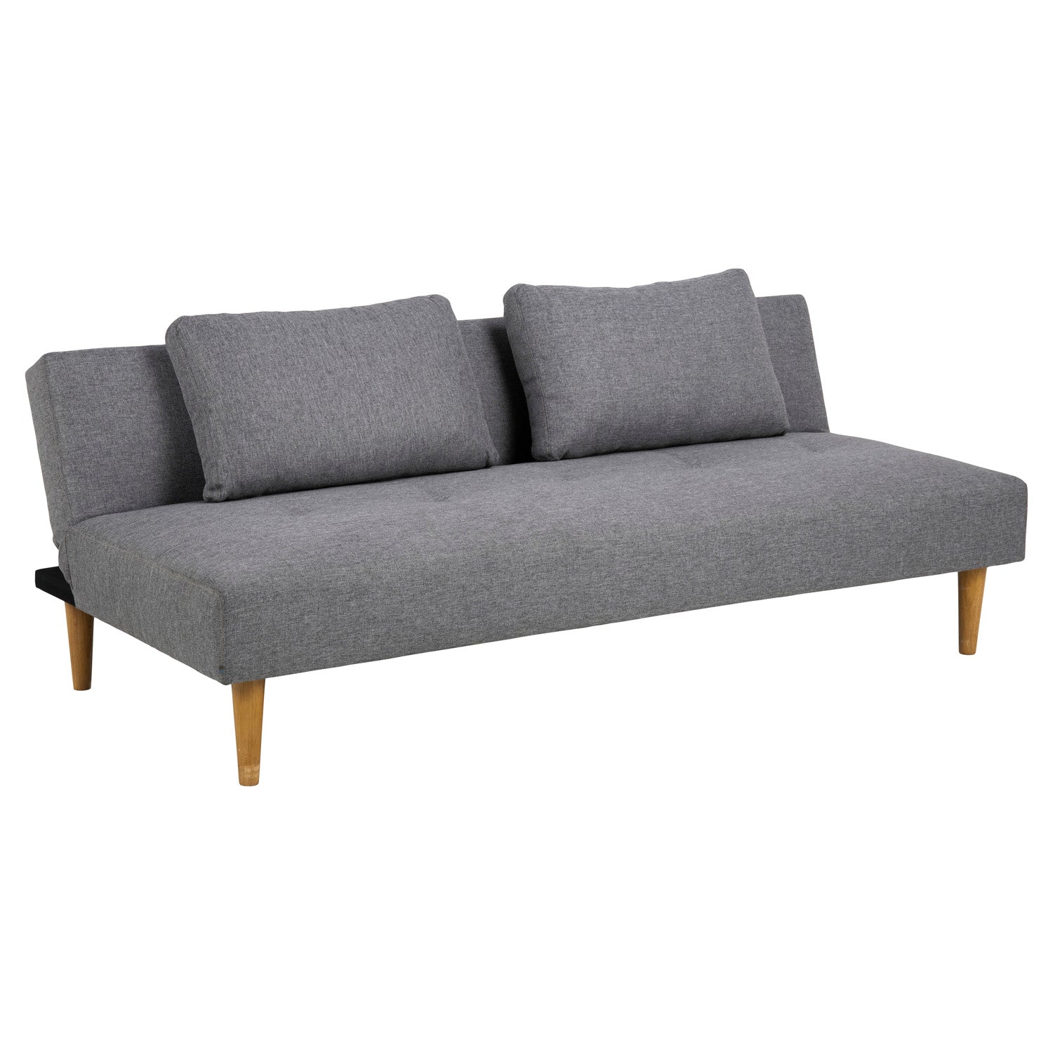 Produktbillede af ACT NORDIC Lucca sovesofa m. 2 puder lysegrå polyester og gummitræ i premium kvalitet