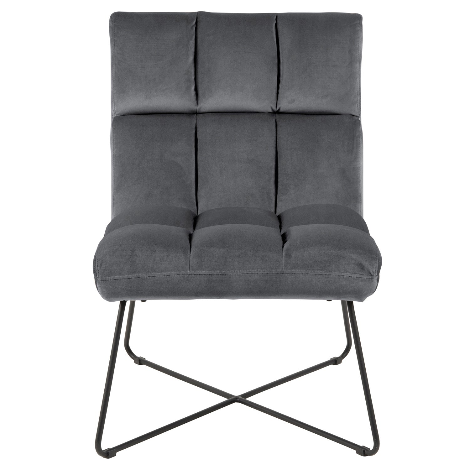Produktbillede af ACT NORDIC Alba loungestol mørkegrå polyester og sort metal i premium kvalitet