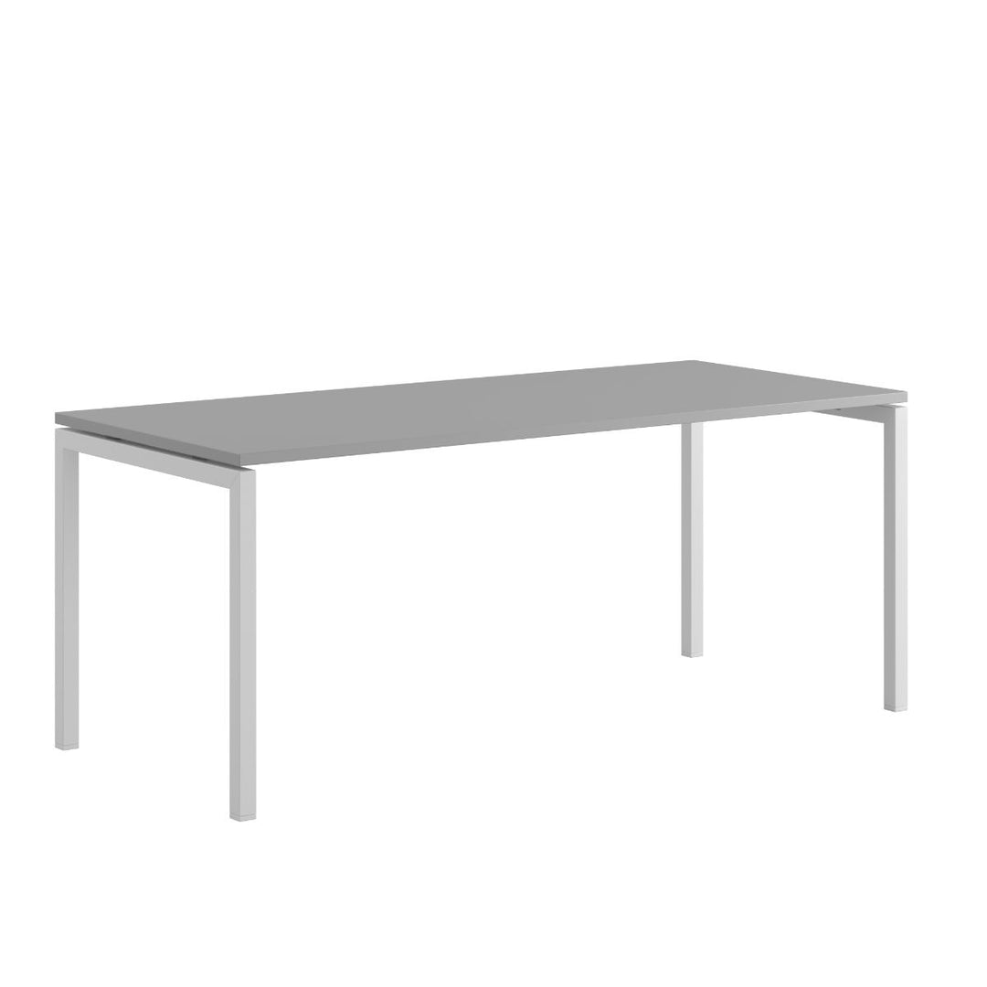 Produktbillede af Luna U Bord 180x80cm Grå-hvid på tilbud