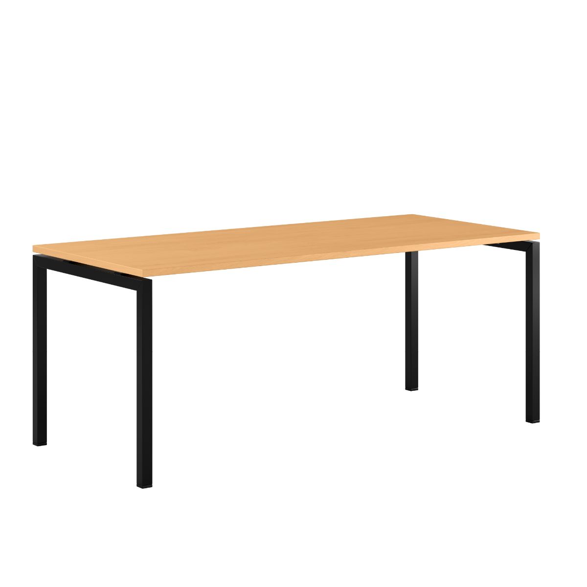 Produktbillede af Luna U Bord 180x80cm Bøg-sort på tilbud