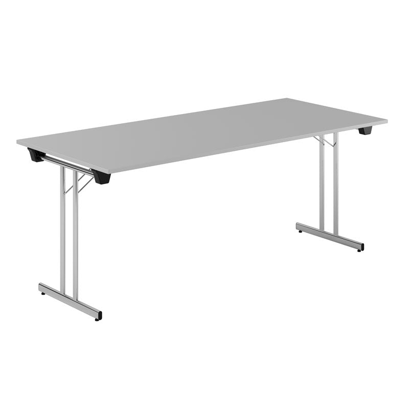 Produktbillede af Dinner Style 180x80cm Sammenklappeligt bord Grå-krom på tilbud